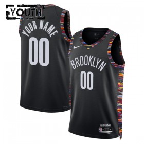 Maillot Basket Enfant Brooklyn Nets Personnalisé 2025-26 Nike City Edition Noir Swingman